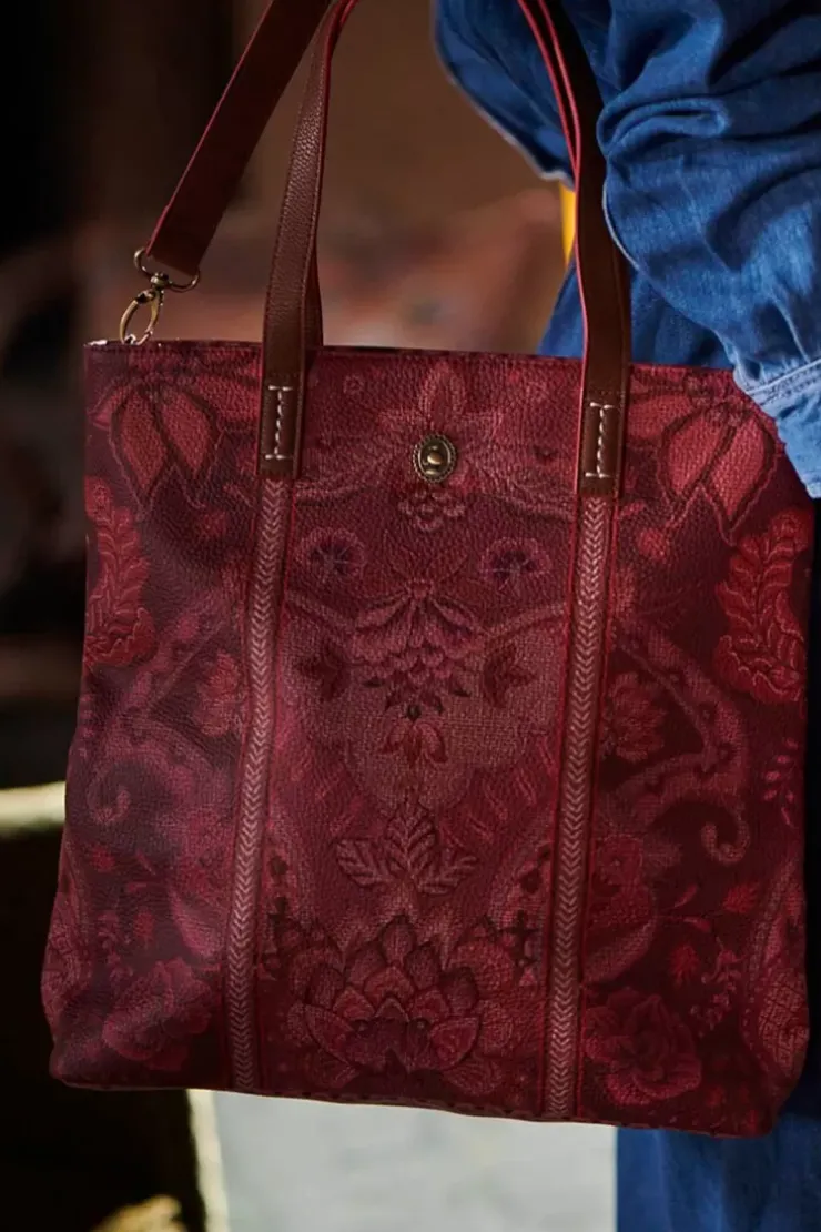 Shopper|Pip Studio Tasche Rechteckig Kyoto Festival Dunkel Rosa