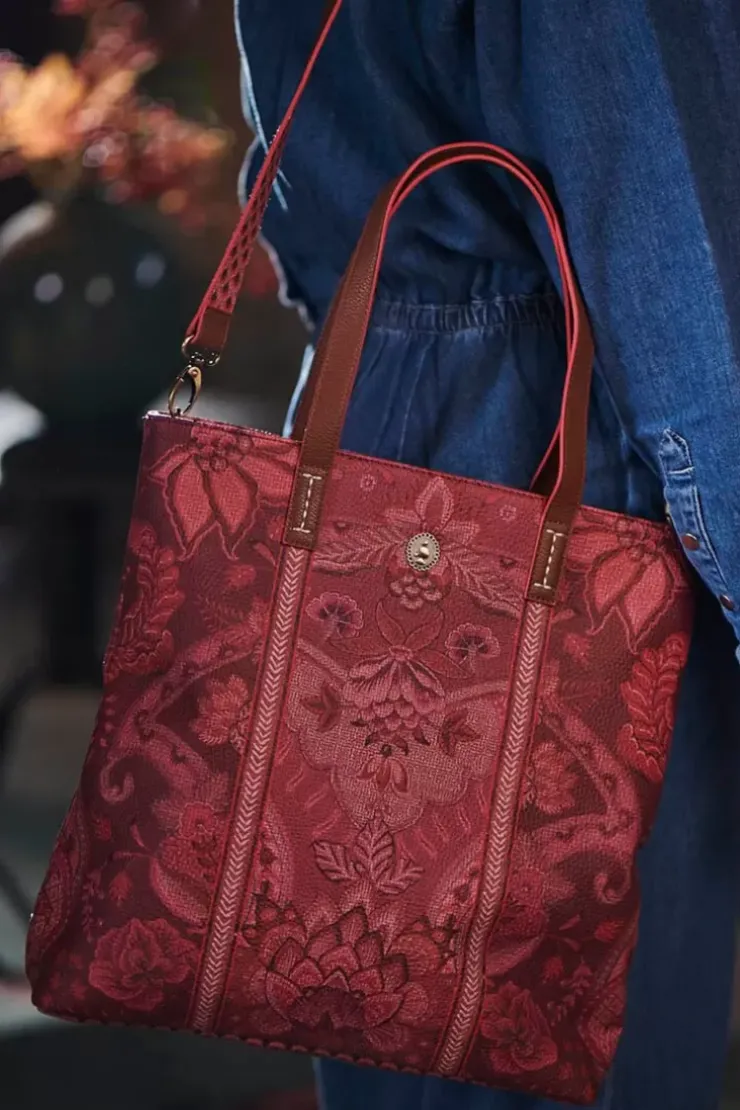Shopper|Pip Studio Tasche Rechteckig Kyoto Festival Dunkel Rosa
