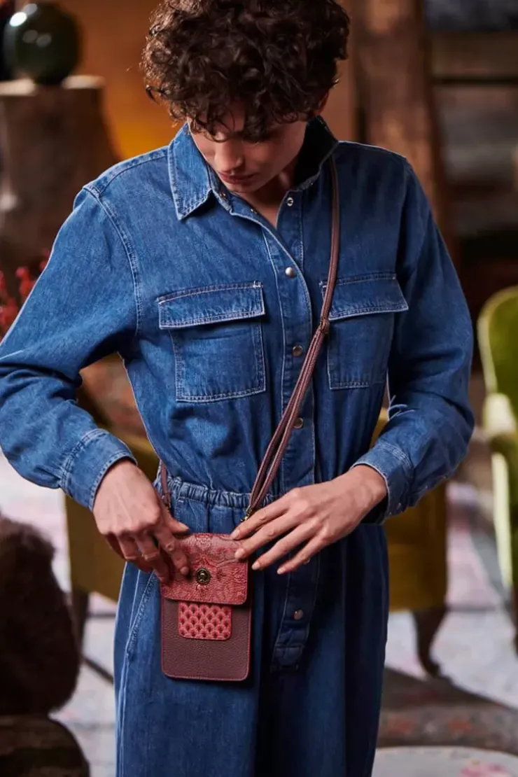 Ümhangetaschen|Pip Studio Telefontasche Kyoto Festival Dunkel /Khaki Rosa