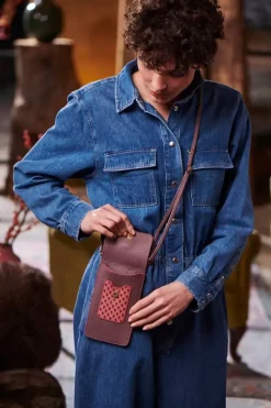 Ümhangetaschen|Pip Studio Telefontasche Kyoto Festival Dunkel /Khaki Rosa