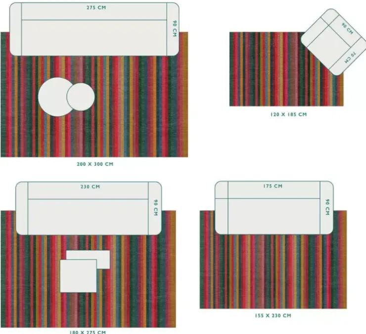 Rechteckige Teppiche|Pip Studio Teppich Jacquard Stripes By Pip Multi