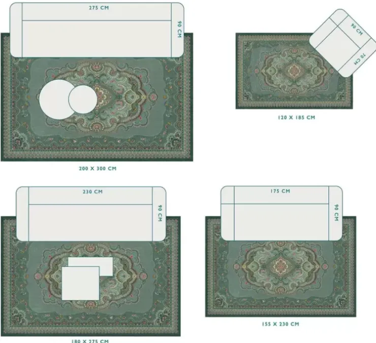 Rechteckige Teppiche|Pip Studio Teppich Majorelle By Pip Grun