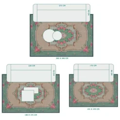 Rechteckige Teppiche|Pip Studio Teppich Pip Chique Grun