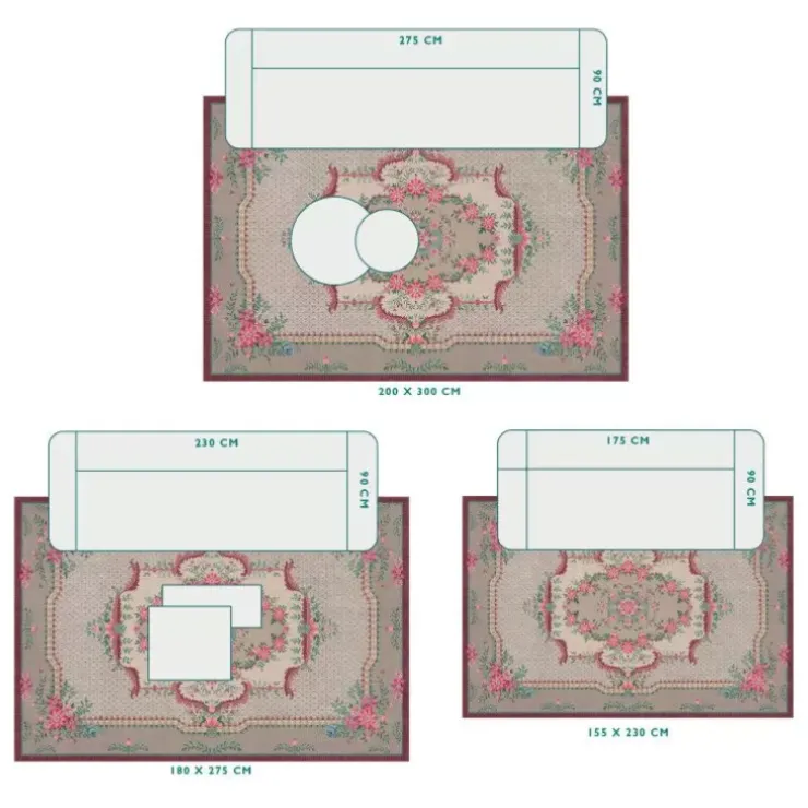 Rechteckige Teppiche|Pip Studio Teppich Pip Chique Khaki
