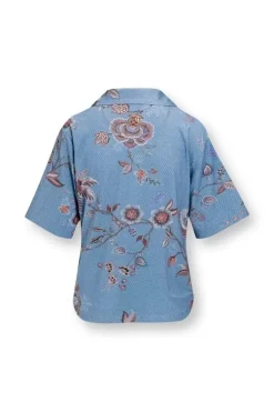 T-Shirts|Pip Studio Top Kurze Armel Cece Fiore Blau