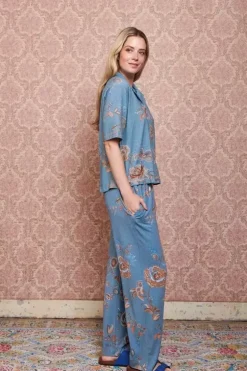 T-Shirts|Pip Studio Top Kurze Armel Cece Fiore Blau
