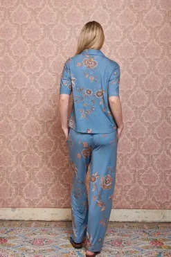 T-Shirts|Pip Studio Top Kurze Armel Cece Fiore Blau