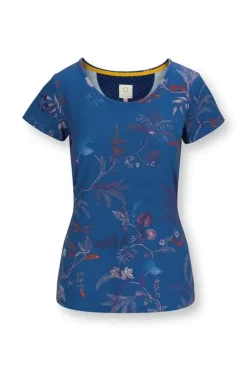 T-Shirts|Pip Studio Top Kurze Armel Isola Blau