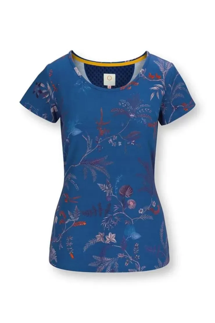 T-Shirts|Pip Studio Top Kurze Armel Isola Blau