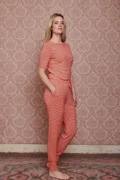 T-Shirts|Pip Studio Top Kurze Armel Little Sumo Stripe Koralle Rot