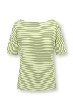 T-Shirts|Pip Studio Top Kurze Armel Little Sumo Stripe Hell Grun