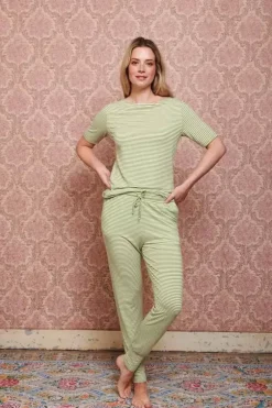 T-Shirts|Pip Studio Top Kurze Armel Little Sumo Stripe Hell Grun
