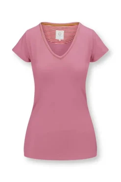 T-Shirts|Pip Studio Top Kurze Armel Solid Rosa