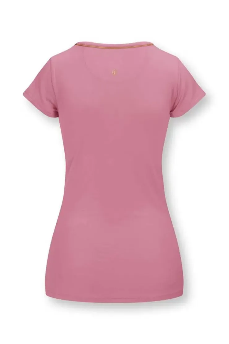 T-Shirts|Pip Studio Top Kurze Armel Solid Rosa