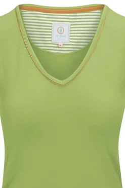T-Shirts|Pip Studio Top Kurze Armel Solid Hell Grun