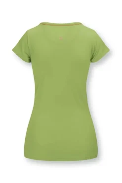 T-Shirts|Pip Studio Top Kurze Armel Solid Hell Grun