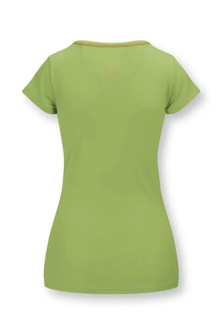 T-Shirts|Pip Studio Top Kurze Armel Solid Hell Grun