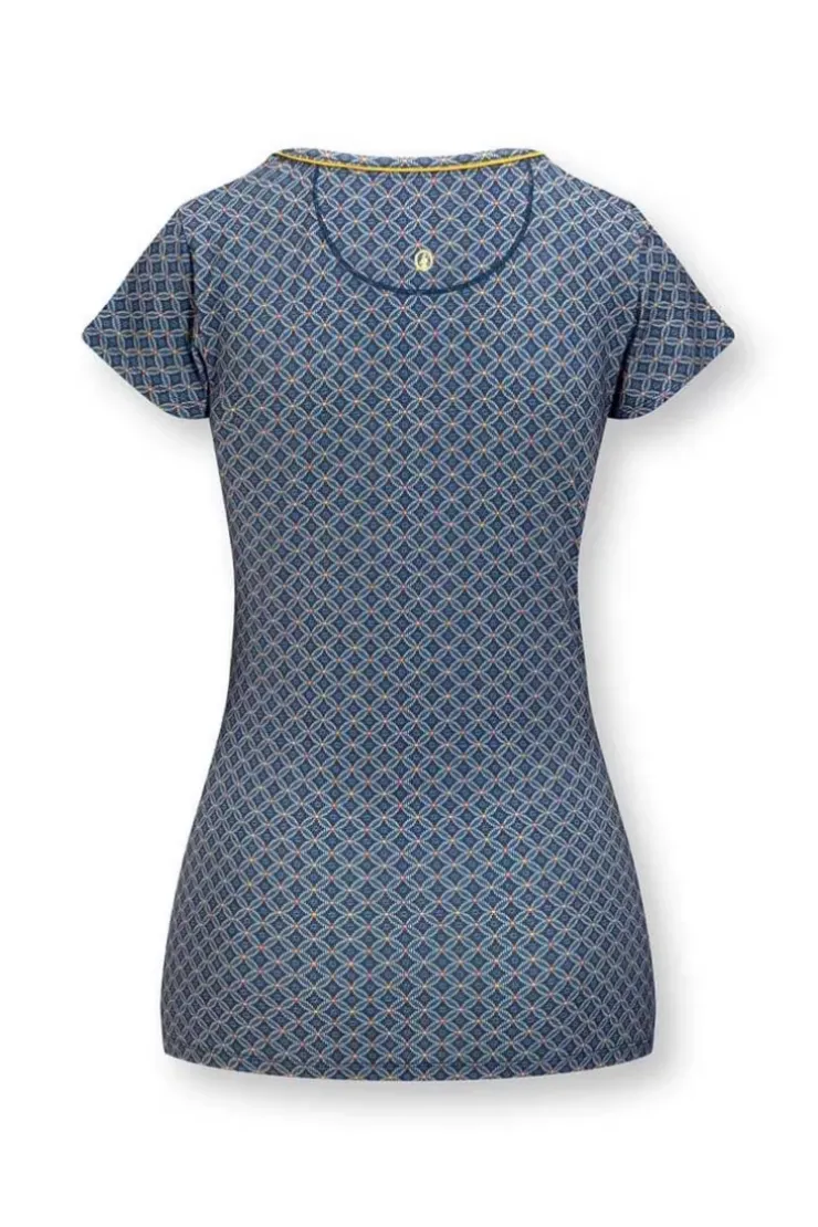 T-Shirts|Pip Studio Top Kurze Armel Tegola Blau