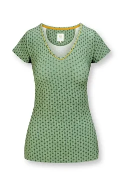 T-Shirts|Pip Studio Top Kurze Armel Tegola Grun