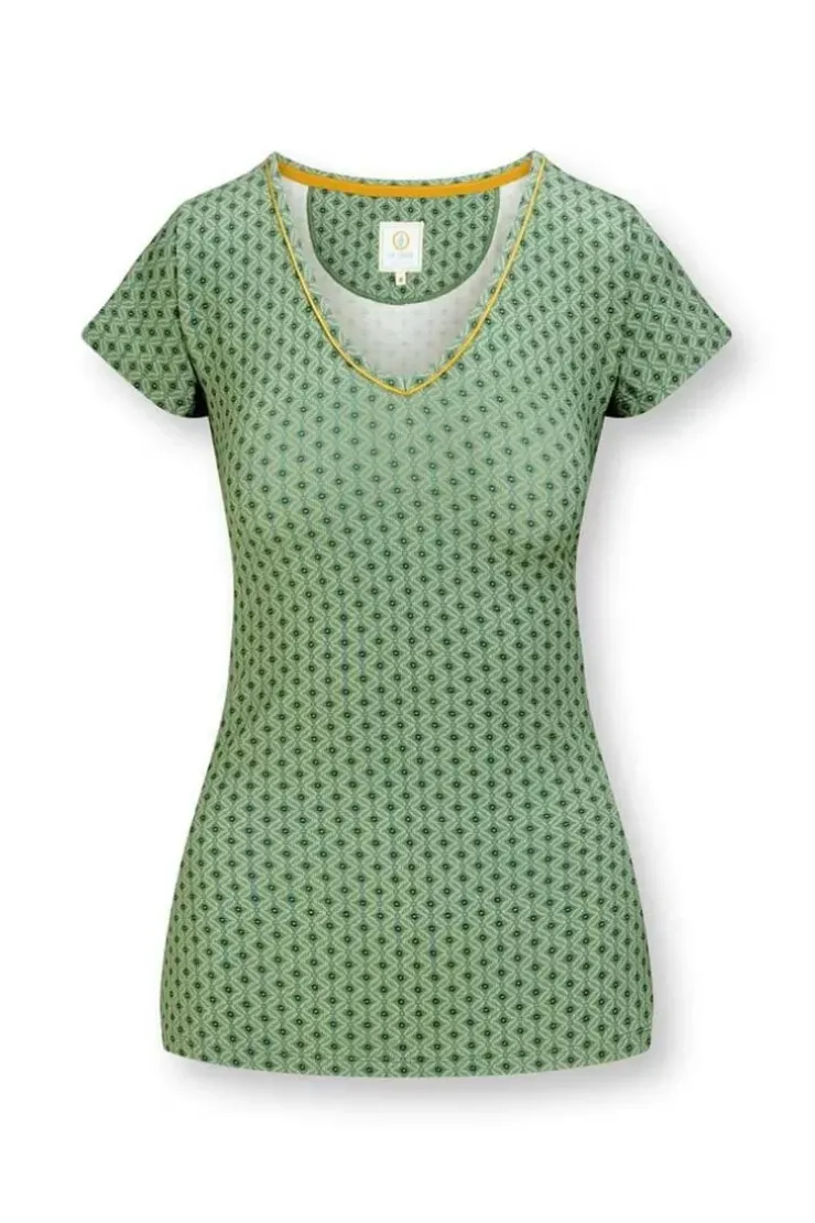 T-Shirts|Pip Studio Top Kurze Armel Tegola Grun