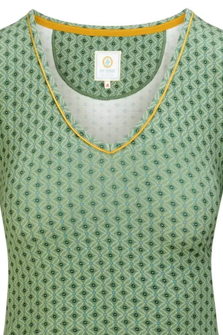 T-Shirts|Pip Studio Top Kurze Armel Tegola Grun