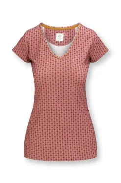 T-Shirts|Pip Studio Top Kurze Armel Tegola Rosa