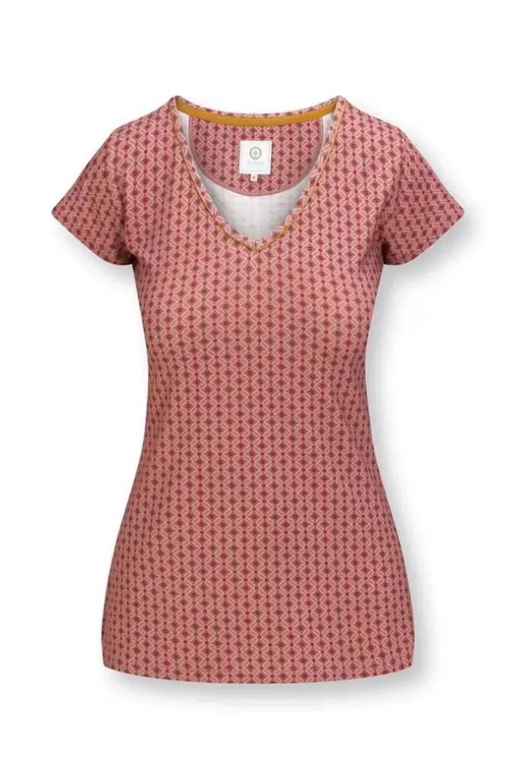 T-Shirts|Pip Studio Top Kurze Armel Tegola Rosa