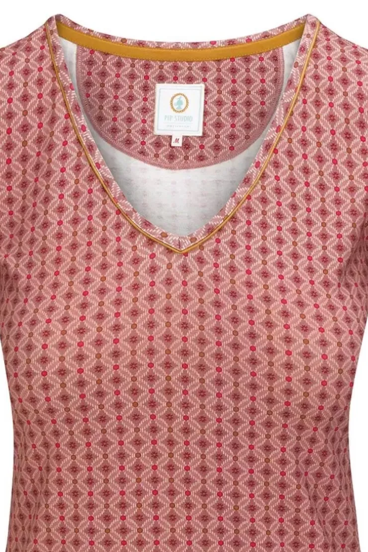 T-Shirts|Pip Studio Top Kurze Armel Tegola Rosa