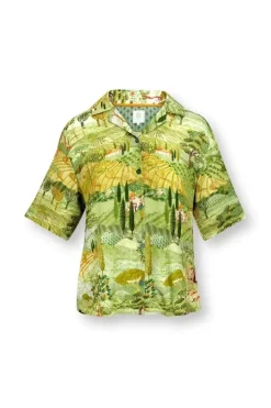 T-Shirts|Pip Studio Top Kurze Armel Toscana Grun