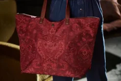 Wochenendtaschen|Pip Studio Tragetasche Kyoto Festival Dunkel Rosa
