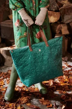 Wochenendtaschen|Pip Studio Tragetasche Samt Quiltey Days Grun