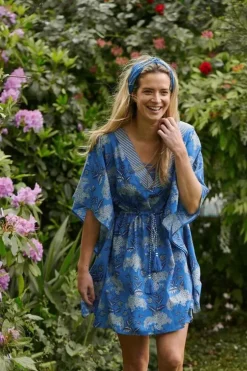 Kleider|Pip Studio Tunic Flora Firenze Kobalt Blau