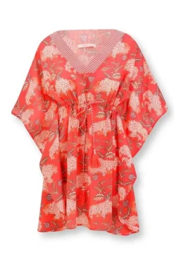 Kleider|Pip Studio Tunic Flora Firenze Koralle Rot