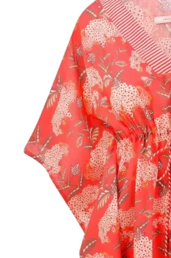 Kleider|Pip Studio Tunic Flora Firenze Koralle Rot
