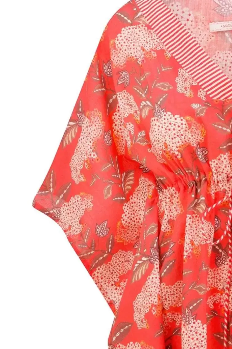 Kleider|Pip Studio Tunic Flora Firenze Koralle Rot