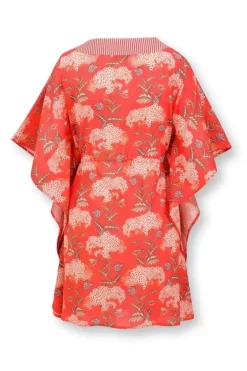 Kleider|Pip Studio Tunic Flora Firenze Koralle Rot