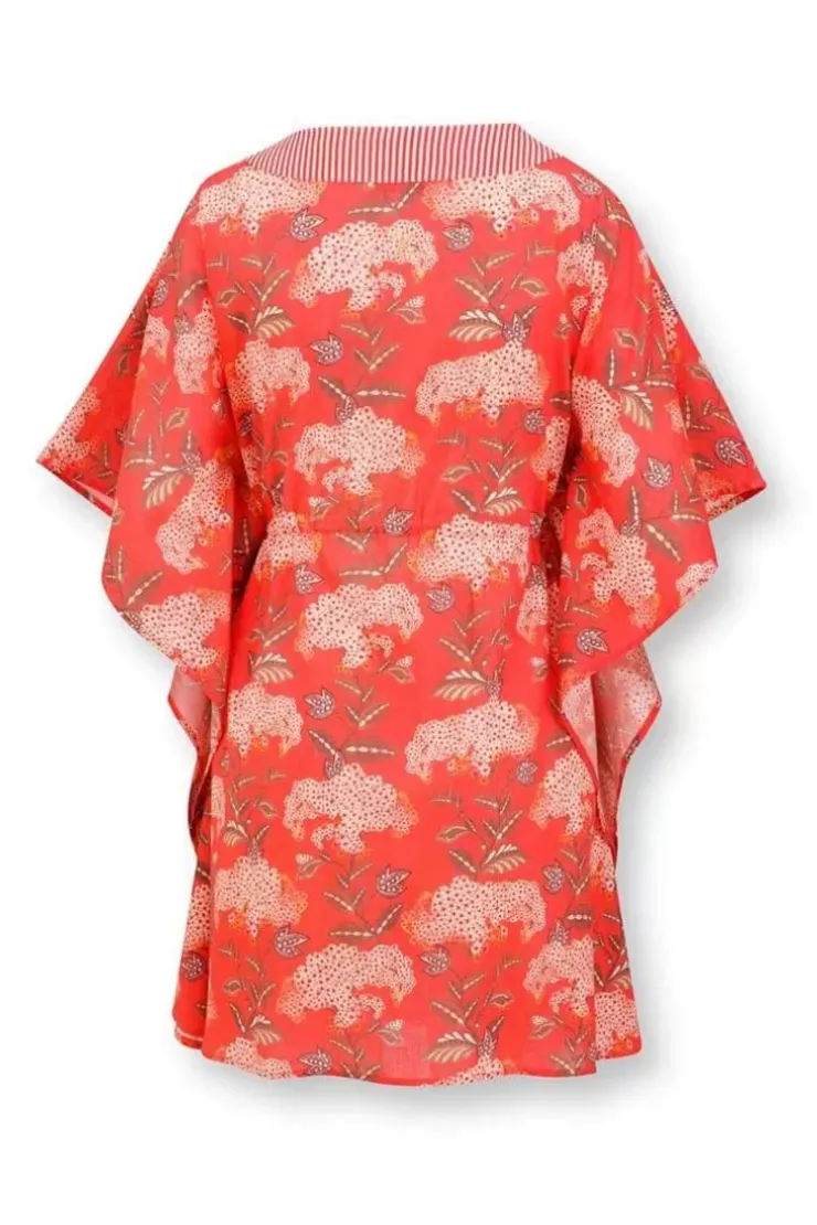 Kleider|Pip Studio Tunic Flora Firenze Koralle Rot