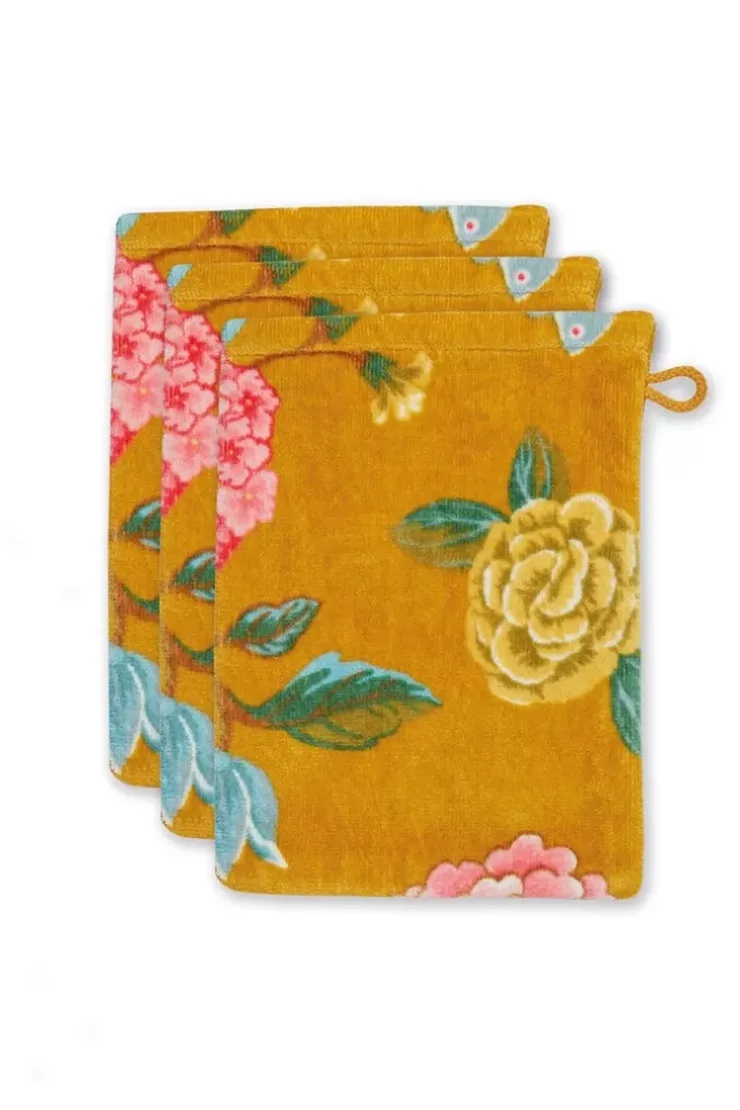 Waschlappen|Pip Studio Waschlappen Set/3 Good Evening 16X22 Cm Gelb