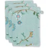 Waschlappen|Pip Studio Waschlappen Set/3 Les Fleurs 16X22 Cm Blau