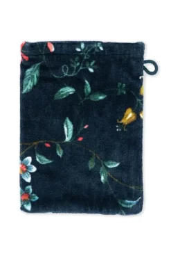 Waschlappen|Pip Studio Waschlappen Set/3 Les Fleurs Dunkel 16X22 Cm Blau