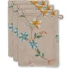 Waschlappen|Pip Studio Waschlappen Set/3 Les Fleurs 16X22 Cm Khaki