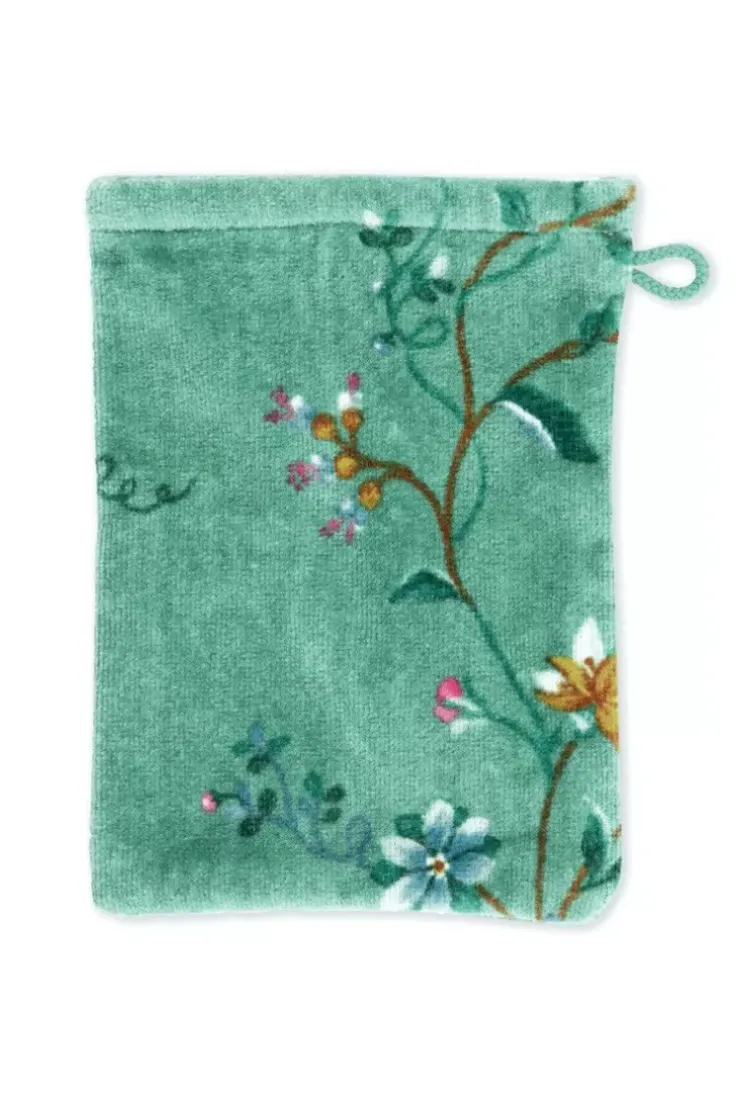Waschlappen|Pip Studio Waschlappen Set/3 Les Fleurs 16X22 Cm Grun