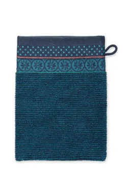 Waschlappen|Pip Studio Waschlappen Set/3 Soft Zellige Dunkel 16X22 Cm Blau