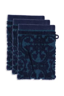 Waschlappen|Pip Studio Waschlappen Set/3 Tile De Pip Dunkel 16X22 Cm Blau