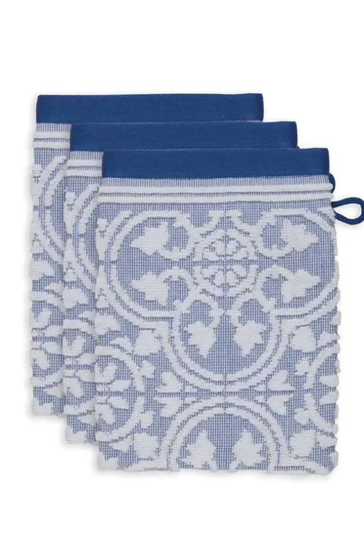 Waschlappen|Pip Studio Waschlappen Set/3 Tile De Pip 16X22 Cm Blau