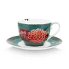 Tasse & Untertasse|Pip Studio Winter Wonderland Cappuccino Tasse & Untertasse Grun