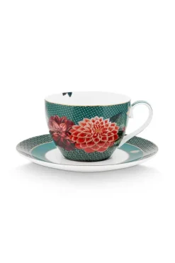Tasse & Untertasse|Pip Studio Winter Wonderland Cappuccino Tasse & Untertasse Grun