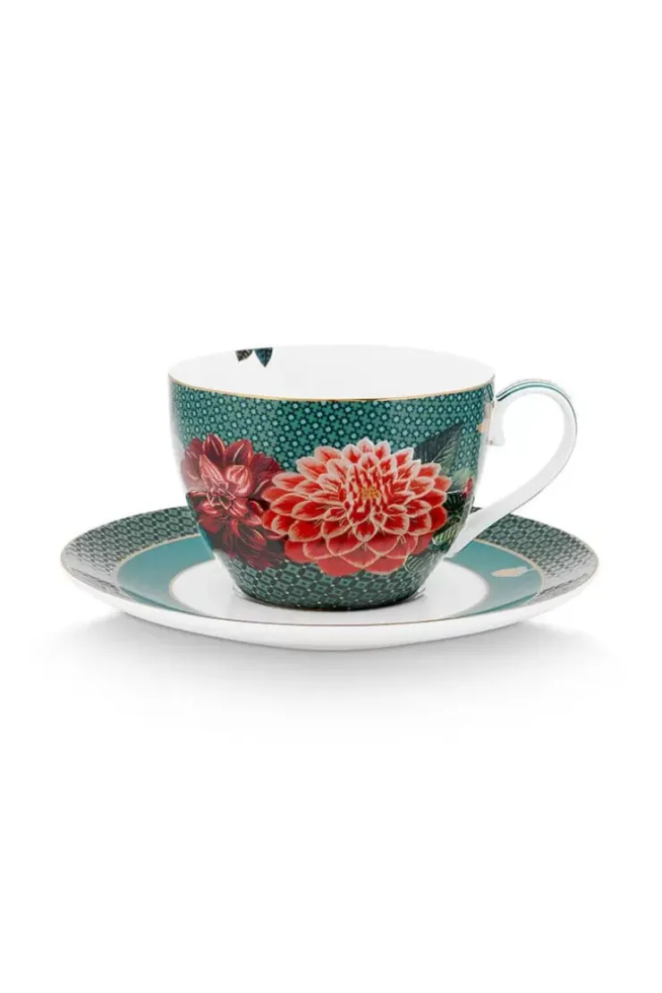 Tasse & Untertasse|Pip Studio Winter Wonderland Cappuccino Tasse & Untertasse Grun