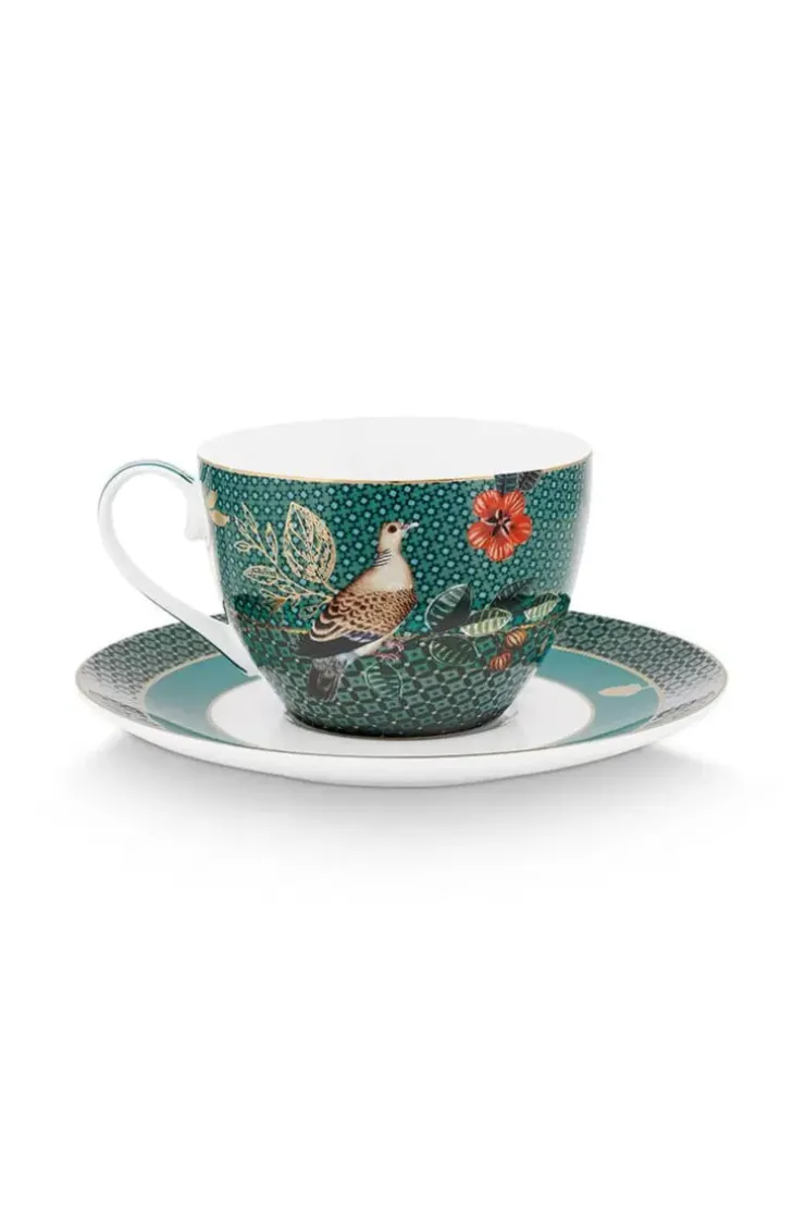 Tasse & Untertasse|Pip Studio Winter Wonderland Cappuccino Tasse & Untertasse Grun