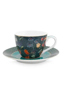 Espresso Tasse|Pip Studio Winter Wonderland Espresso Tasse & Untertasse Dunkelblauw